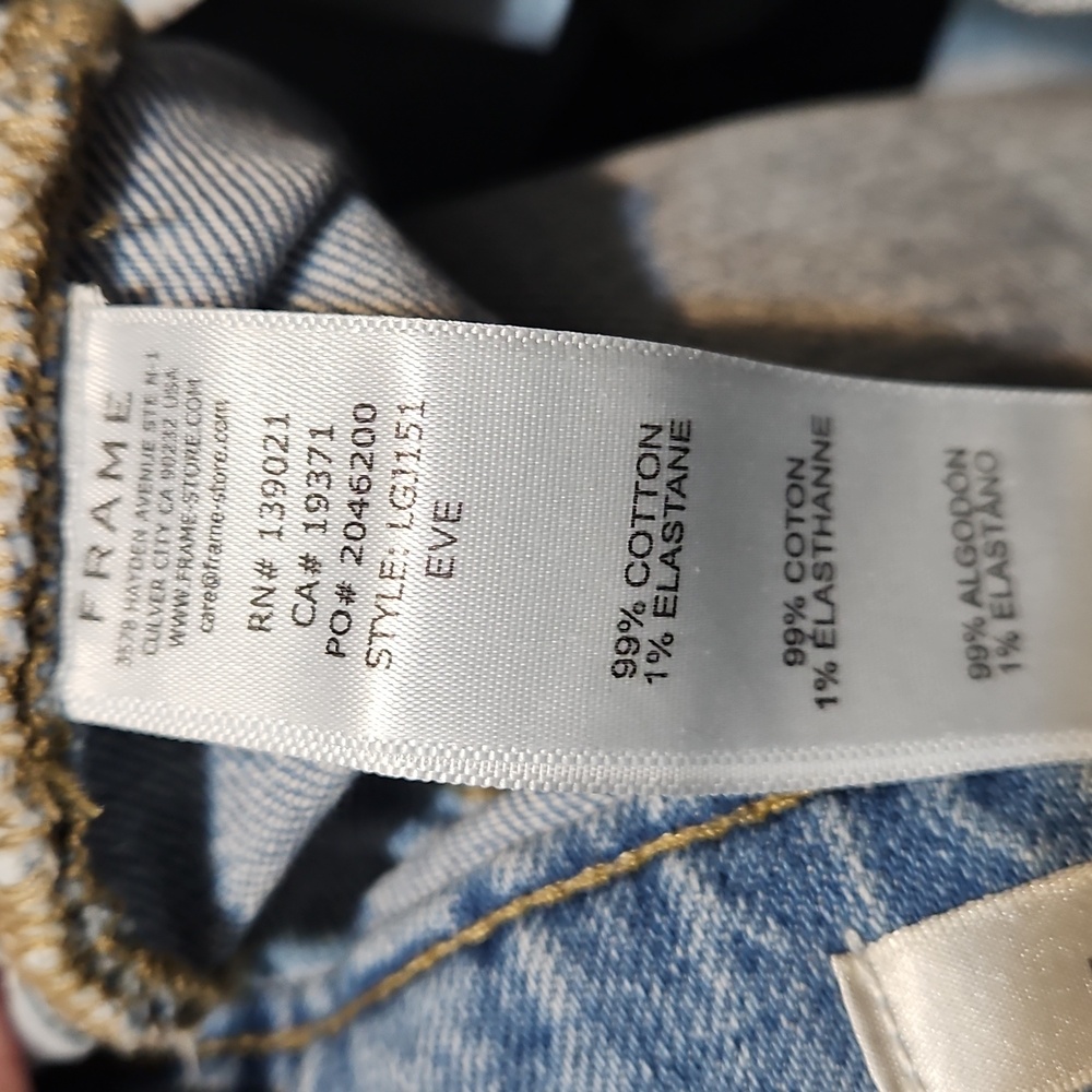 Frame Le Garcon Mid-Rise Straight Cuffed Denim Jeans-NWT - Picture 12 of 15